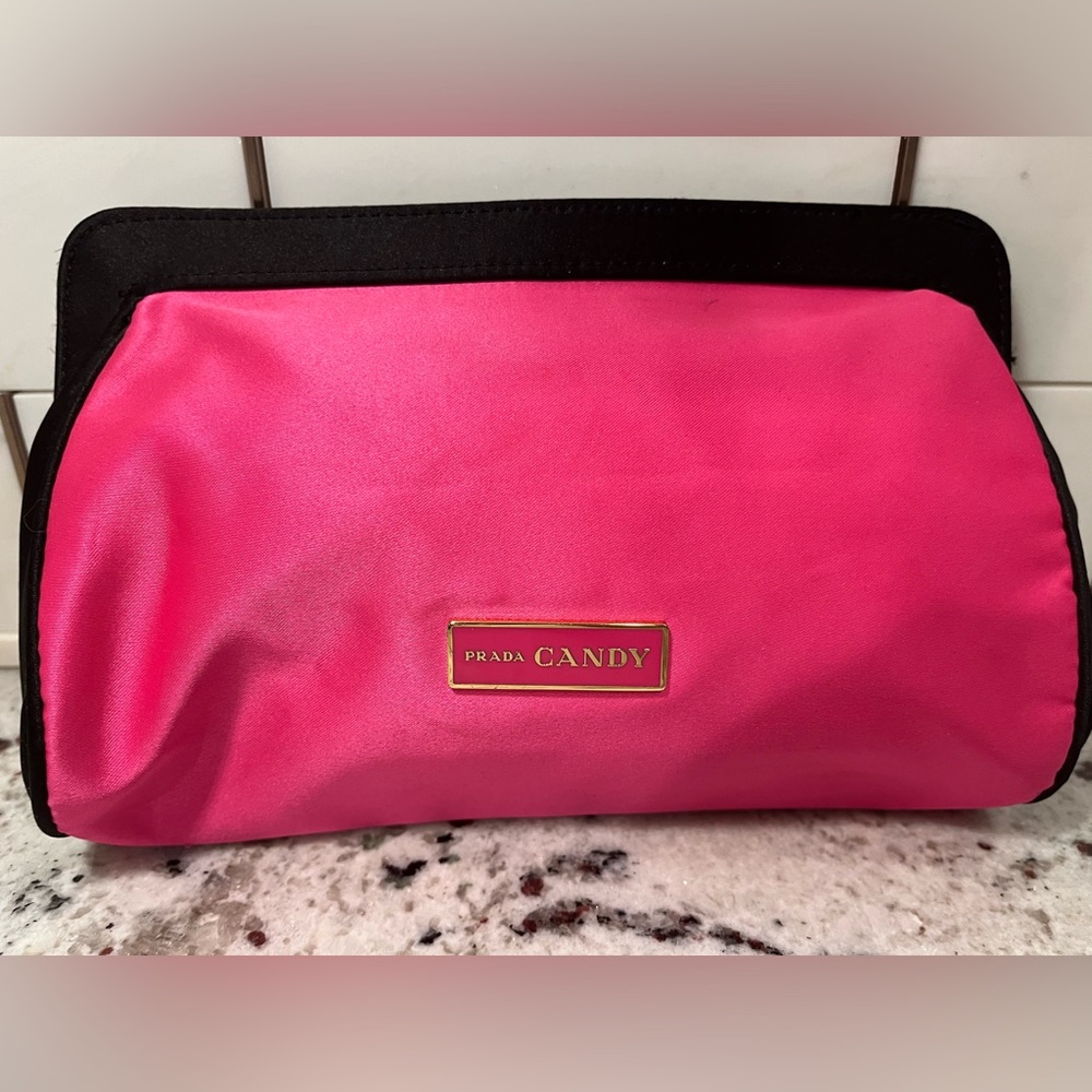 Prada Candy hot pink clutch
